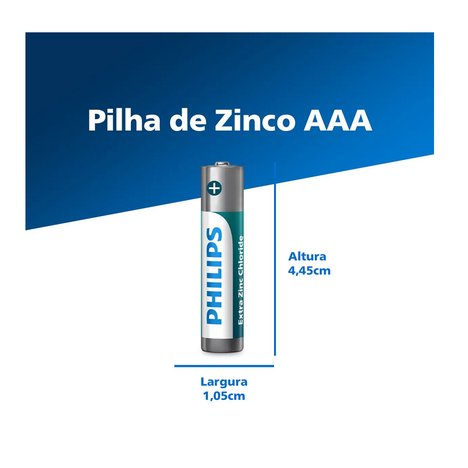 Pilha AAA - Philips 4 Un