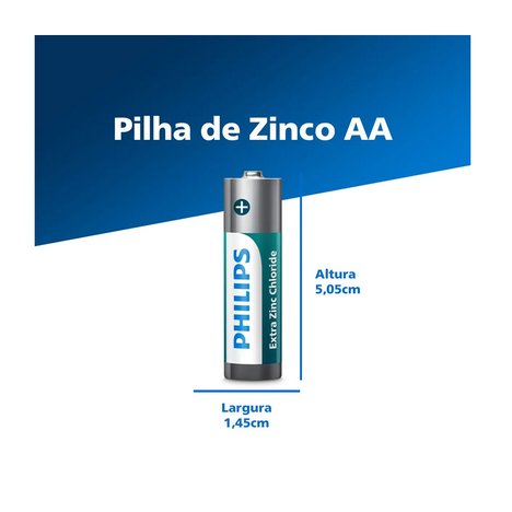 Pilha AA - Philips 4 Un